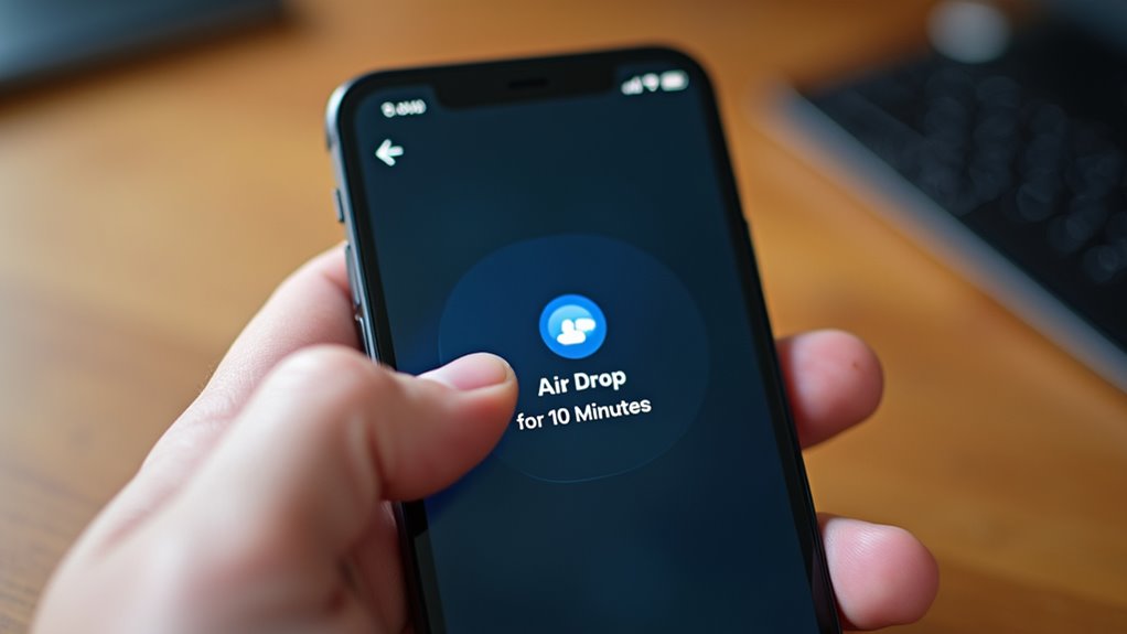 widoczność i ustawienia AirDrop