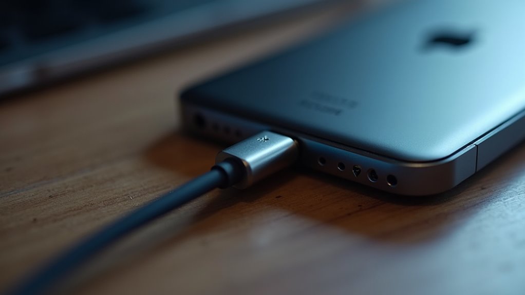 ładowanie iphone'a ładowarką do maca