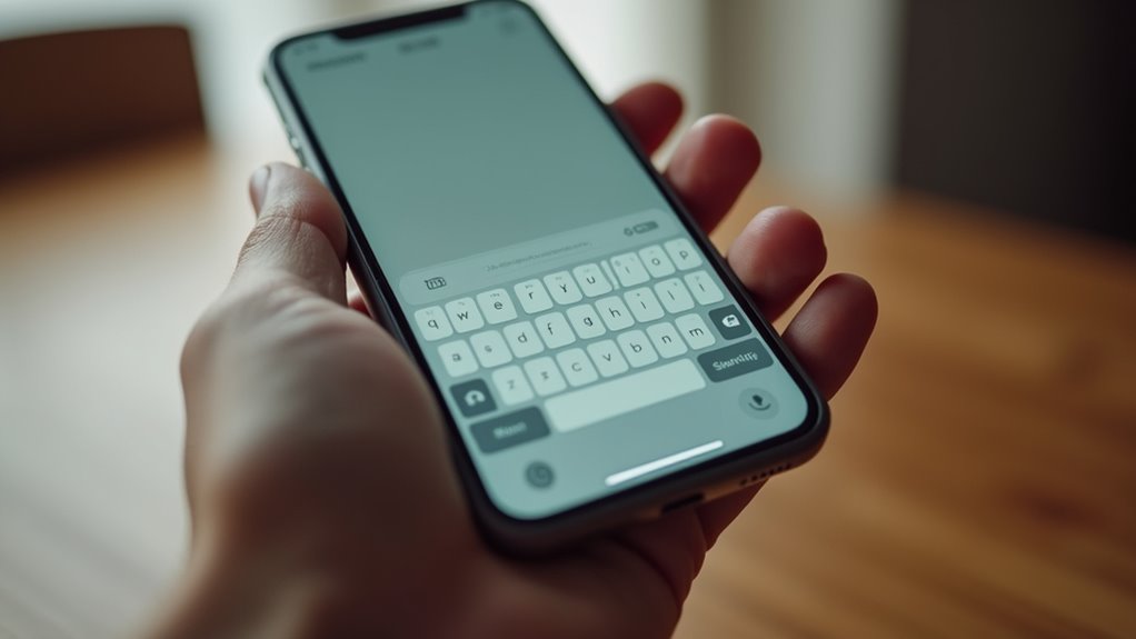 zmień wielkość liter iphone
