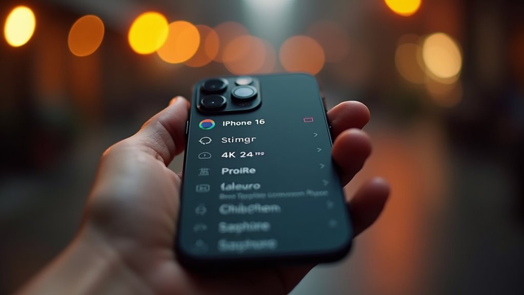 Jak skonfigurować aparat w iPhone 16 Pro? kinematograficzne ustawienia 4k prores