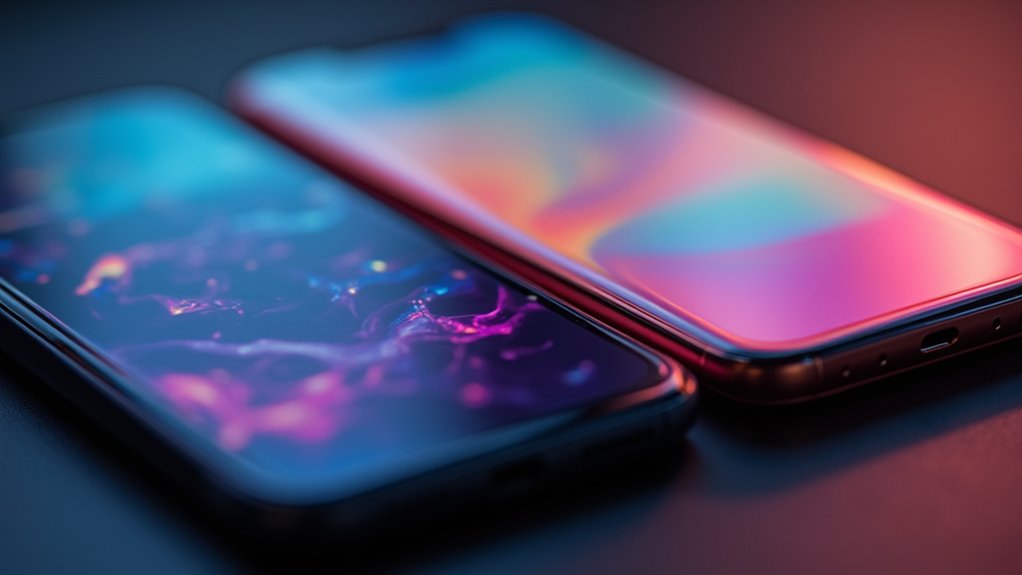 różnice w wydajności technologii wyświetlaczy