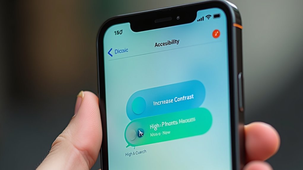 Jak zmienić kolor wiadomości w iPhone'ie zwiększ ustawienia kontrastu tekstu