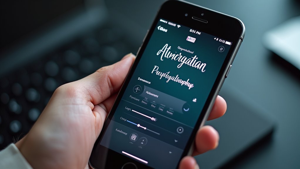 personalizowana typografia w systemie iOS