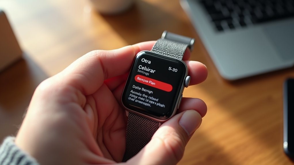 Jak rozparować Apple Watch z iPhonem usuwanie planu komórkowego z urządzenia