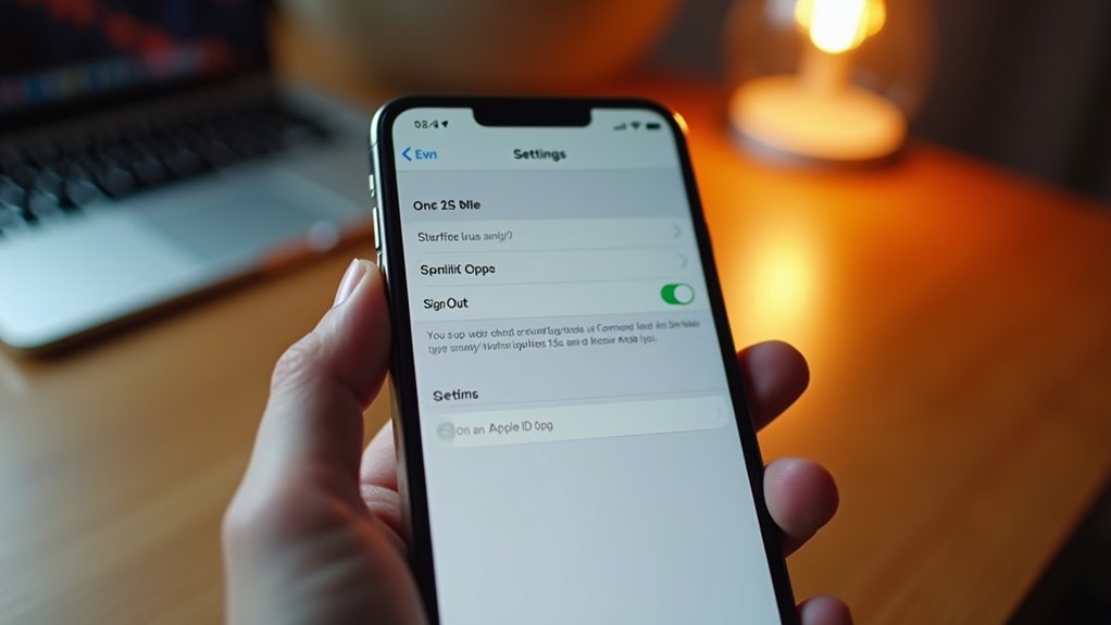 bezpiecznie wyloguj się z Apple ID