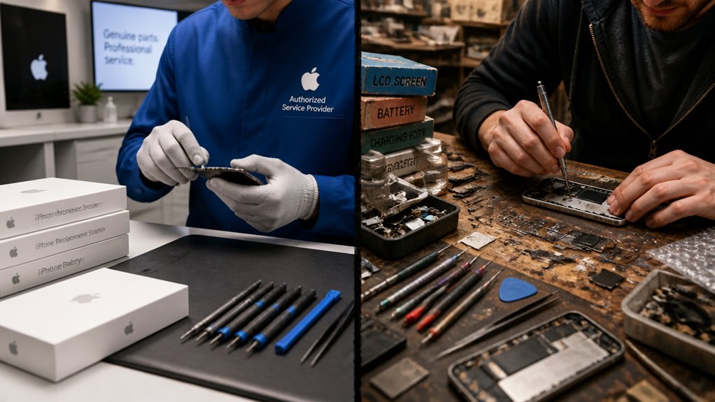 uprawnione naprawy Apple kontra niezależne naprawy — kwestie do rozważenia