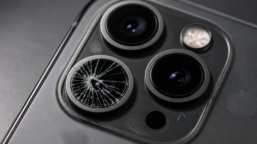 Pęknięte szkło aparatu w iPhonie — Czy trzeba wymienić cały moduł pęknięty moduł aparatu iPhone'a