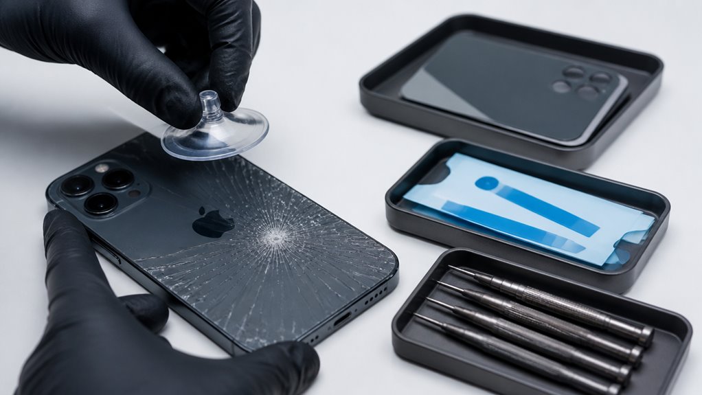 opcje naprawy pękniętego tylnego panelu iPhone'a