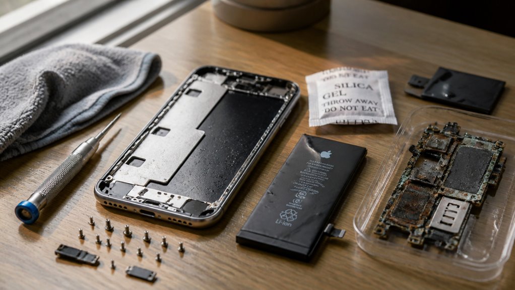 Naprawa iPhone’a po zalaniu — co nadal można uratować bezpieczne nienasycone suszenie na sucho kroków